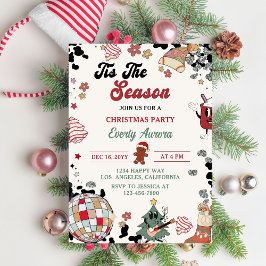 Dieses Party ist die Saison Disco Ball Weihnachten Einladung