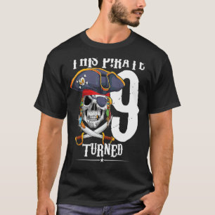 Dieses Piratenschiff wurde 9 Jahre Junge Mädchen 9 T-Shirt