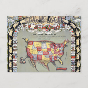DIESES PORCINEOGRAPH, c1876 Postkarte