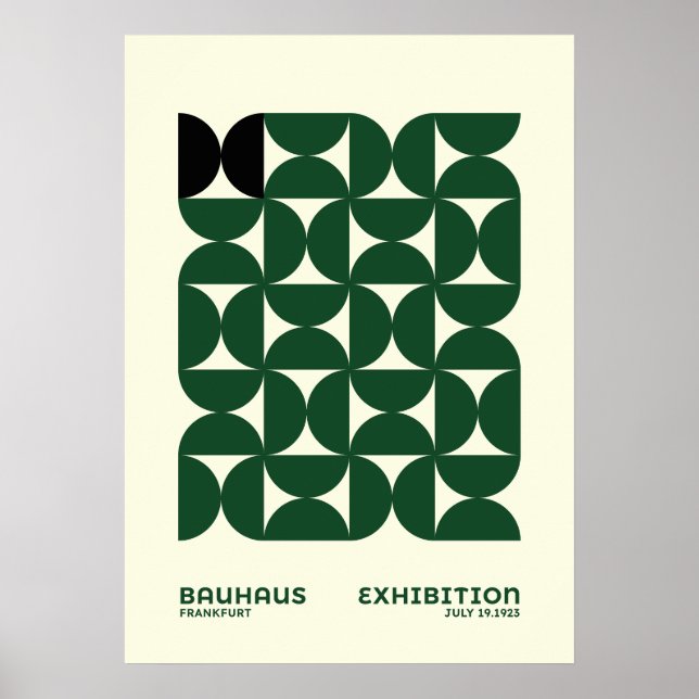 Dieses Poster mit geometrischem Muster im Bauhaus- (Vorne)