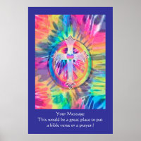 Dieses Poster - Tye Dye Cross anpassen