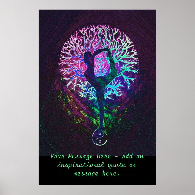 Dieses Poster - Yoga Tree anpassen (Vorne)