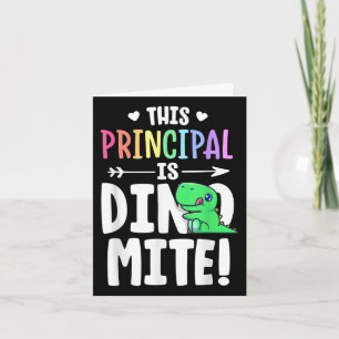 Dieses Prinzip ist Dynamitlehrer Dinosaurier Pun T Karte