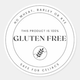 Dieses Produkt ist zu 100% glutenfrei - Celiac Dis Runder Aufkleber