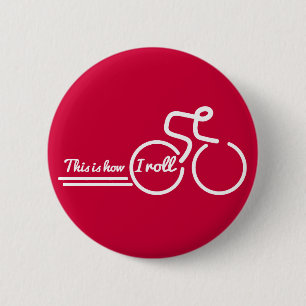 Dieses radzufahren ist, wie ich rotes Weiß des Button