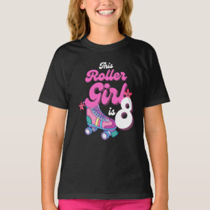 Dieses Roller Girl ist ein 8 Roller Skaten Gift Id T-Shirt