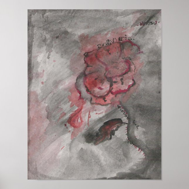 Dieses rote Rose-Poster Poster (Vorne)