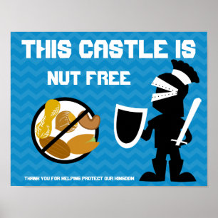 Dieses Schloss ist Nut Free bewacht von Ritter Poster