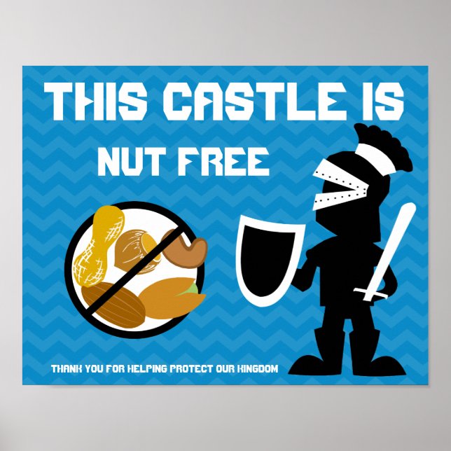 Dieses Schloss ist Nut Free bewacht von Ritter Poster (Vorne)