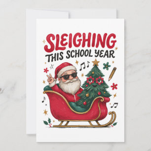 Dieses Schuljahr rocken Weihnachten Santa Lehrer Einladung