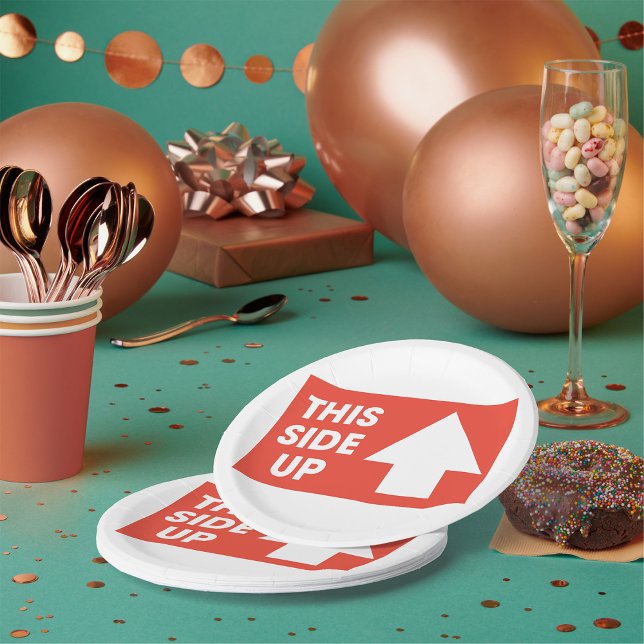 Dieses seitliche Zeichen Pappteller (Von Creator hochgeladen)