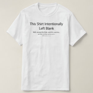 Dieses Shirt ist absichtlich leer gelassen