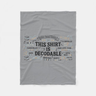 Dieses Shirt ist dekodierbar Wissenschaft des Lese Fleecedecke