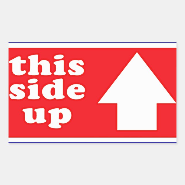 Dieses Side-Up-Etikett Rechteckiger Aufkleber (Vorderseite)