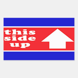 Dieses Side-Up-Etikett Rechteckiger Aufkleber