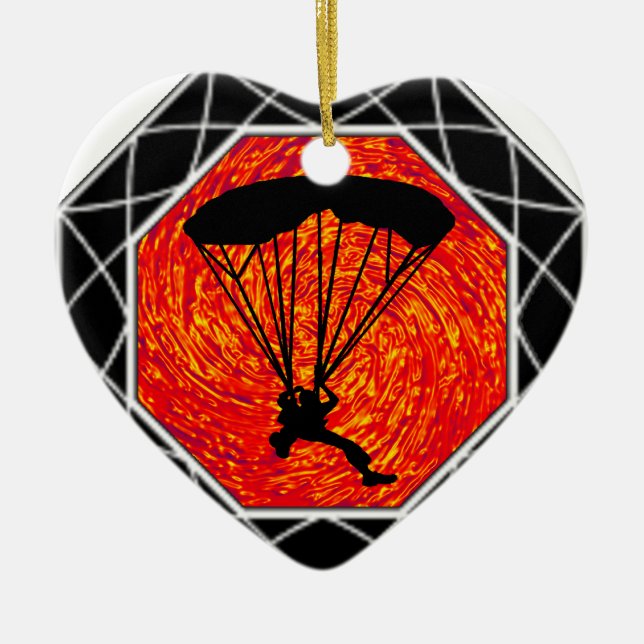 DIESES SKYDIVING SET KERAMIKORNAMENT (Vorne)