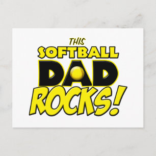 Dieses Softball Vater Rocks copy.pnng Postkarte