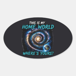 Dieses T-Shirt mit Sci-Fi-Galaxie-Motiv: Meine Hei Ovaler Aufkleber