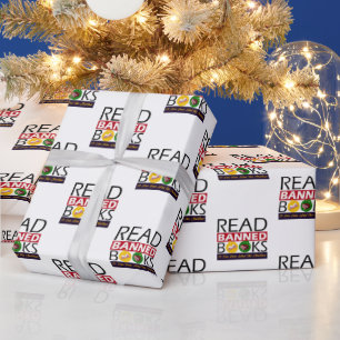 Dieses Weihnachten Bücher lesen verboten Geschenkpapier
