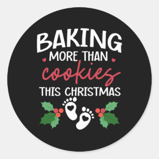 Dieses Weihnachtsgebäck mehr als Kekse backen Runder Aufkleber