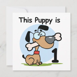 Dieses Welpe 1. Geburtstag T Shirts und Geschenke Einladung