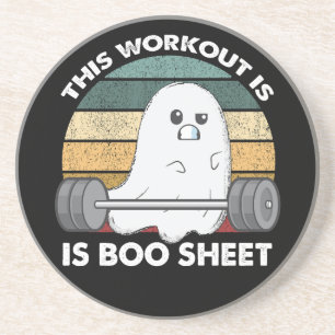 Dieses Workout ist Boo Sheet Gym Geist Halloween  Getränkeuntersetzer