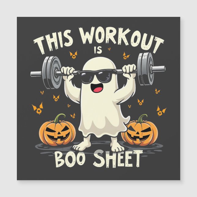 Dieses Workout ist eine boo-Sheet-verschleierte Ha Magnetkarte (Vorderseite)