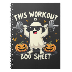 Dieses Workout ist eine boo-Sheet-verschleierte Ha Notizblock
