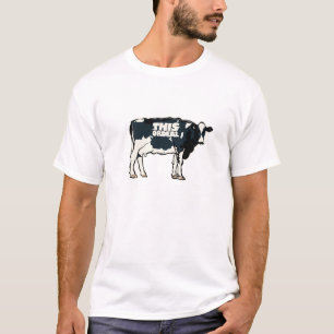 dieses Zerreißprobequalitätst-shirt Kuh-Motivwei T-Shirt