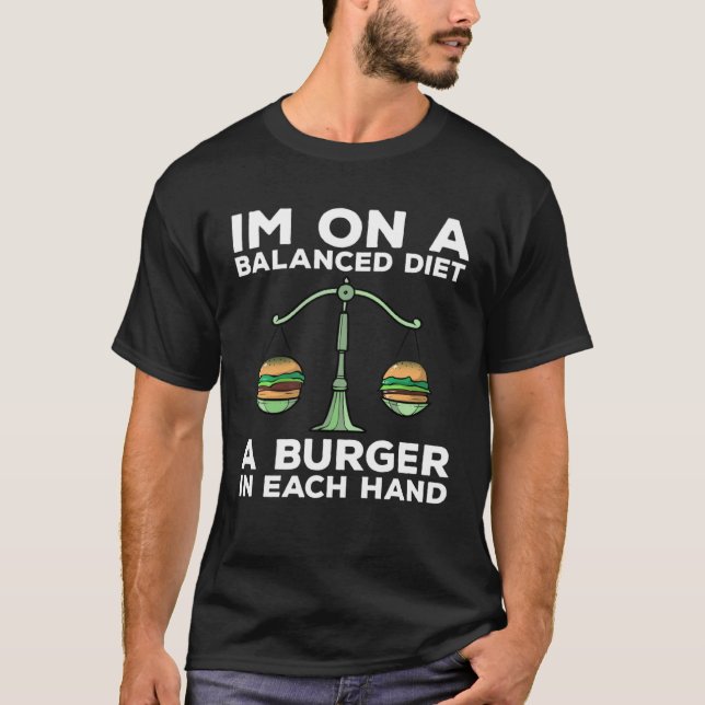 Diet Burger Meme Weightloss Gym Workout Fitness T-Shirt (Vorderseite)
