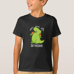Diet-nosaur Lustige Dinosaurier-Wortspiele Dunkler T-Shirt