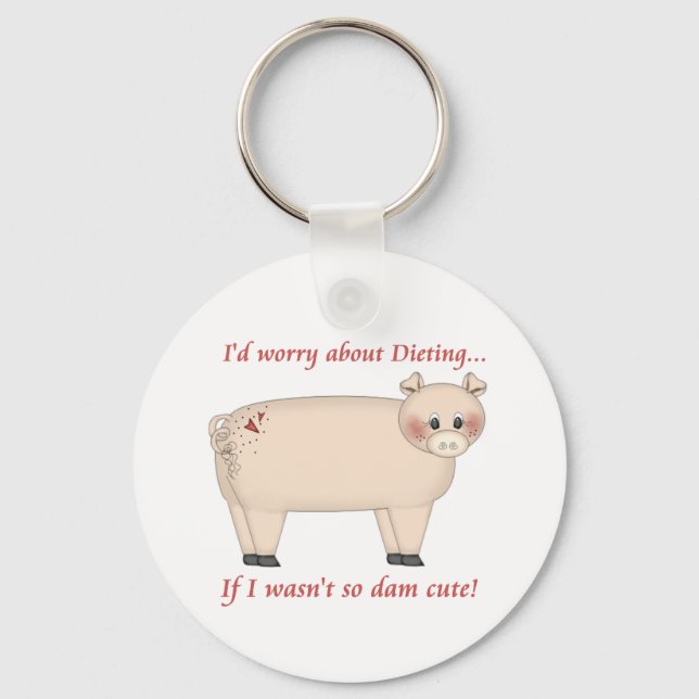 Diet Pig Schlüsselanhänger (Vorderseite)