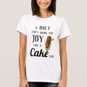Diet verses Schokolade Eclair Funny Quirky Kuchen  T-Shirt