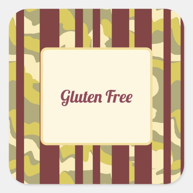 Dietary Requirements Gluten Free Party Food Quadratischer Aufkleber (Vorderseite)