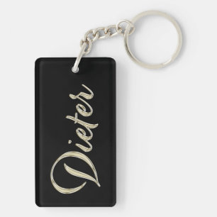 Dieter Name whitegold Schlüsselanhänger Anhänger