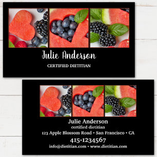 Dietische Nutritionist Health Food Business Card Visitenkarte