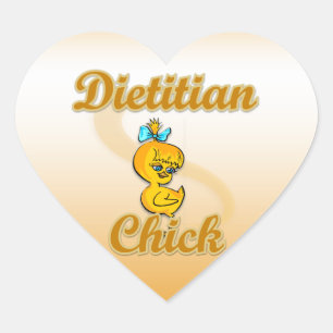 Dietitian Chick Herz-Aufkleber