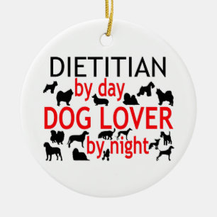 Dietitian Dog Lover Keramikornament