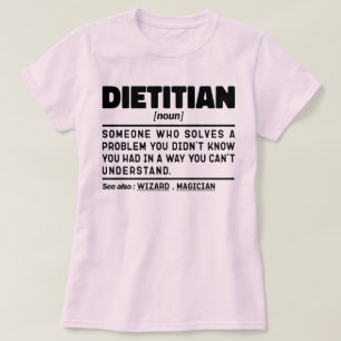 Dietitian Noun Definition Nutrition Coach Funny T-Shirt