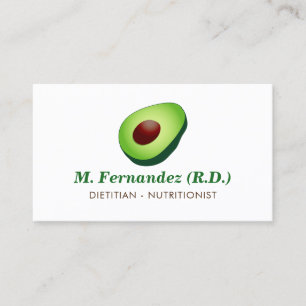 Dietizian Nutritionist Avocado Logo Visitenkarte