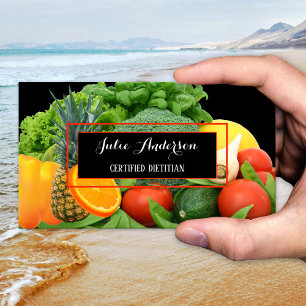 Dietizian Nutritionist Fresh Food Business Card Visitenkarte