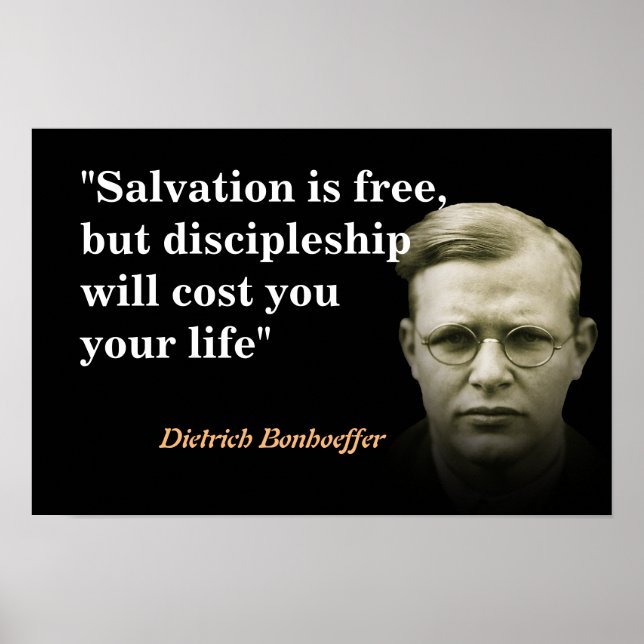Dietrich Bonhoeffer Zitat zur Rettung Poster (Vorne)