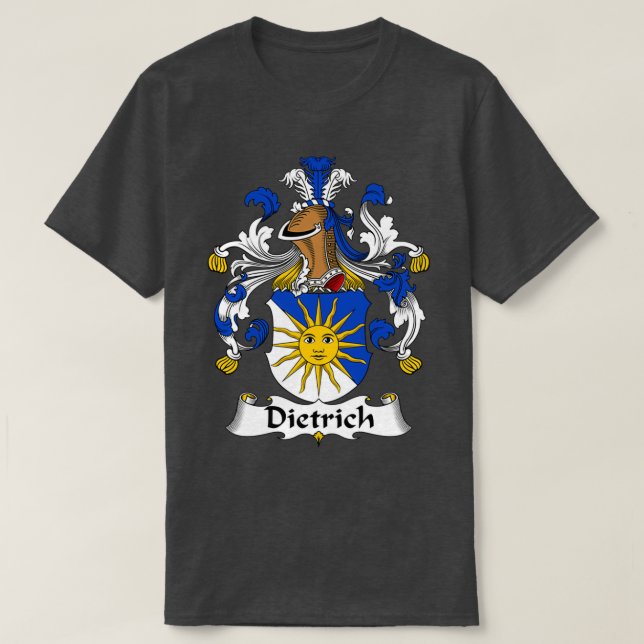 Dietrich Coat of Arms Familienwappen T-Shirt (Design vorne)