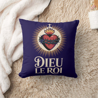 Dieu Le Roi Katholischer Monarchist Heiliges Herz Kissen