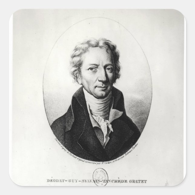 Dieudonne Dolomieu Quadratischer Aufkleber (Vorderseite)