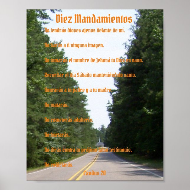 Diez Mandamientos - Camino Celestial Poster (Vorne)