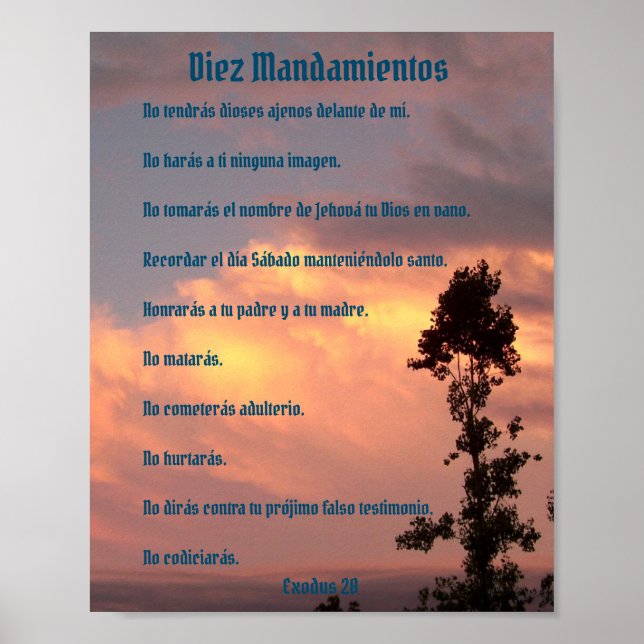 Diez Mandamientos - Cielo Poster (Vorne)