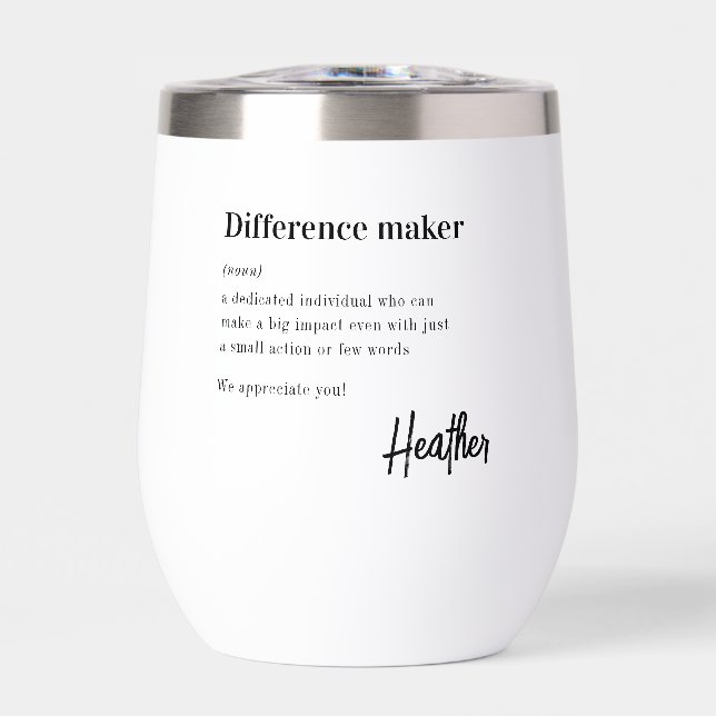 Difference Maker Thank You Appreciation Gifts (Vorderseite)