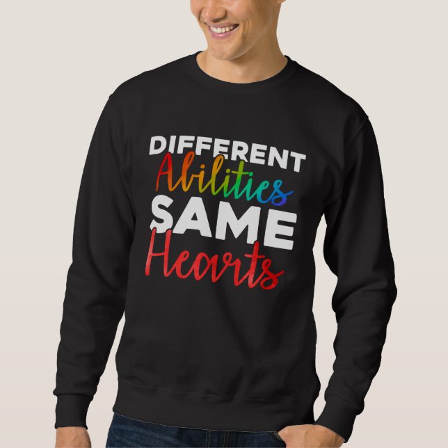 Different Abilities Same Hearts Autism Awareness M Sweatshirt (Vorderseite)