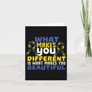 Different Beautiful 21 World Down Awarene Syndrom Karte
